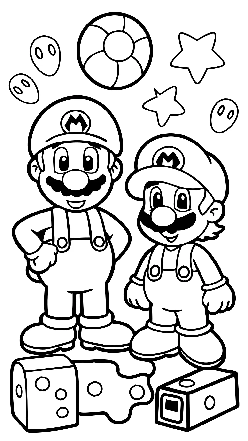 Páginas para colorear de Mario Bros imprimibles